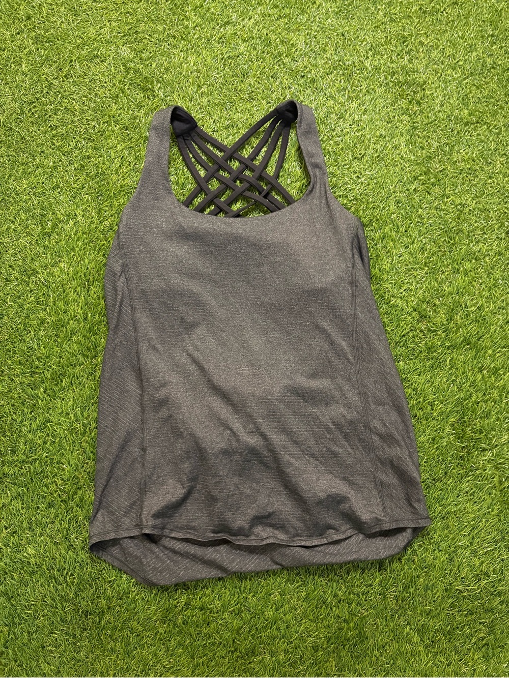 lululemon athletica Charcoal Strappy Back Tank Top